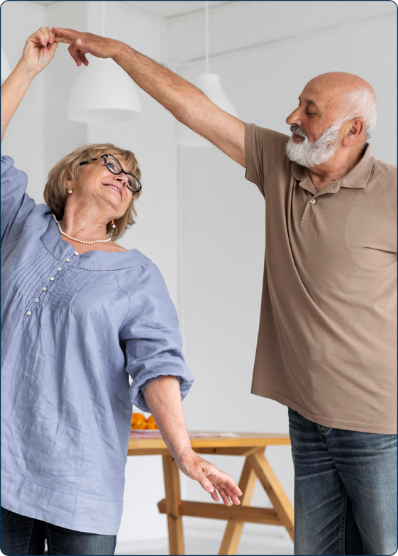 Foto de um casal feliz